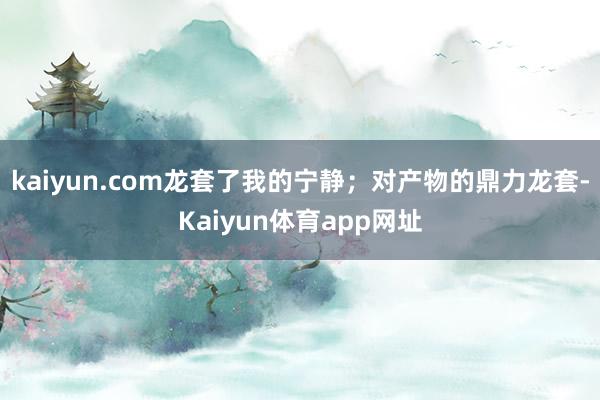 kaiyun.com龙套了我的宁静；对产物的鼎力龙套-Kaiyun体育app网址