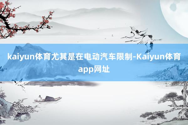 kaiyun体育尤其是在电动汽车限制-Kaiyun体育app网址