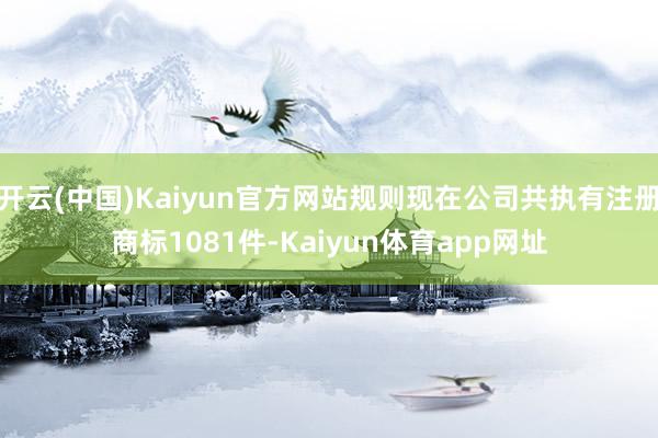 开云(中国)Kaiyun官方网站规则现在公司共执有注册商标1081件-Kaiyun体育app网址
