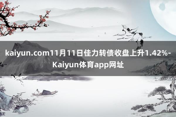 kaiyun.com11月11日佳力转债收盘上升1.42%-Kaiyun体育app网址