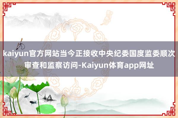 kaiyun官方网站当今正接收中央纪委国度监委顺次审查和监察访问-Kaiyun体育app网址