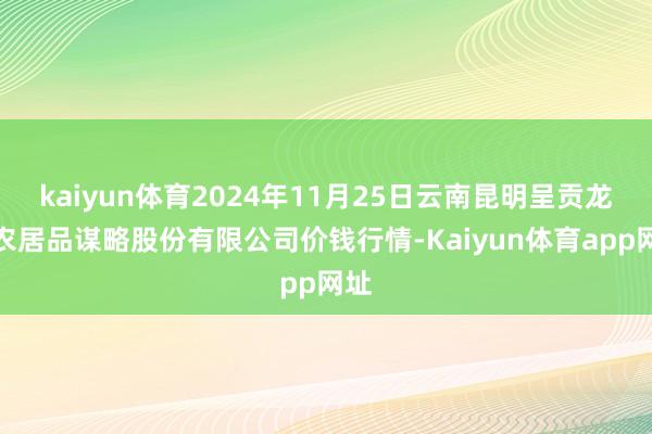kaiyun体育2024年11月25日云南昆明呈贡龙城农居品谋略股份有限公司价钱行情-Kaiyun体育app网址